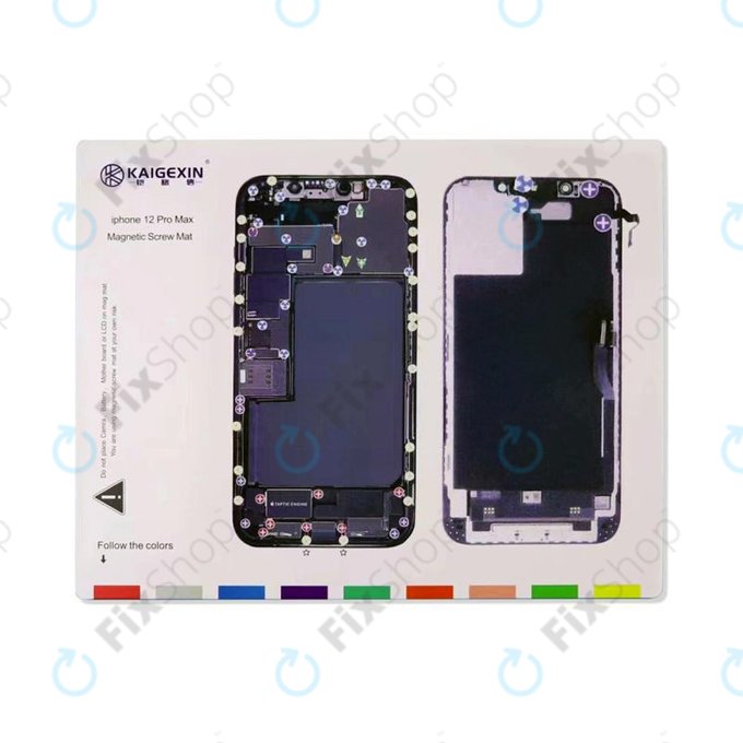 Magnetický Organizér Šroubků Se Schématem (iPhone 12 Pro Max)