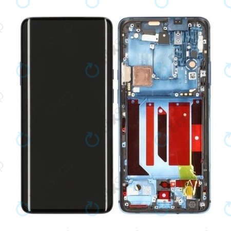 OnePlus 7T, 7T Pro - LCD Displej + Dotykové Sklo + Rám (Haze Blue)