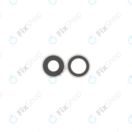 Apple iPhone 17 - Sklíčko Zadní Kamery s Rámem (White) - 2ks