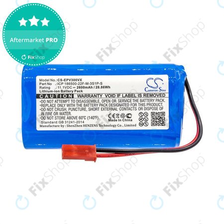 Baterie pro Electropan ilife V5, V5s, 2600mAh, Li-Ion, 11.1V, ICP 186500-22F-M-3S1P-S, HQ