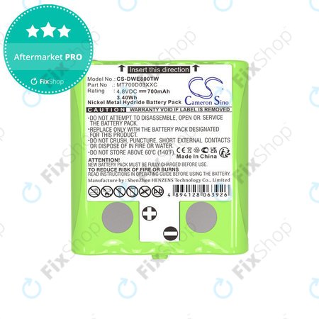 Baterie pro Detewe Outdoor Pmr a Simvalley, 700mAh, Ni-MH, 4.8V, MT700D03XXC, HQ