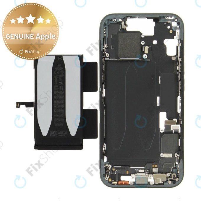 Střední Rám s Baterií pro iPhone 15 | Black | ZD076-00669 | Genuine Apple