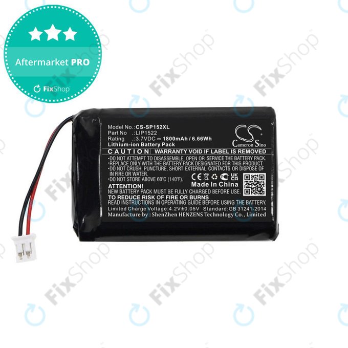 Baterie pro Sony Dualshock 4 Wireless Controller, 1800mAh, Li-Ion, 3.7V, LIP1522, HQ