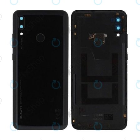 Huawei P Smart (2019) - Bateriový Kryt + Senzor Otisku (Black) - 02352HTS Genuine Service Pack