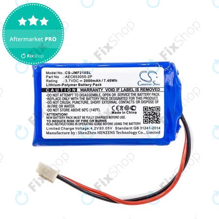 Baterie pro JBL Flip 2 (2013), 2000mAh, Li-Pol, 3.7V, AEC653055-2P, HQ