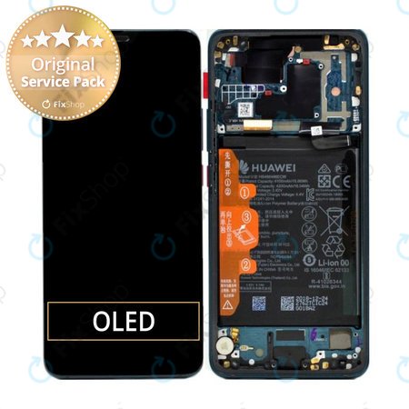 Huawei Mate 20 Pro - LCD Displej + Dotykové Sklo + Rám + Baterie (Emerald Green) - 02352GGB Genuine Service Pack