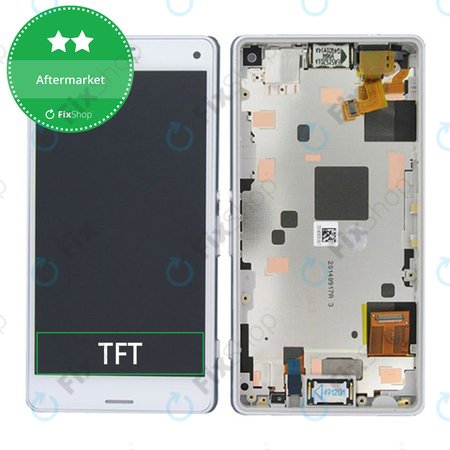 Sony Xperia Z3 Compact D5803 - LCD Displej + Dotykové Sklo + Rám (White) TFT