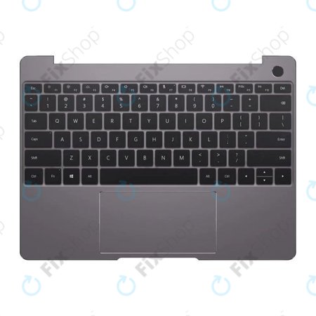 Huawei MateBook 13 2020 - Kryt C (Armrest) + Klávesnice + Touchpad UK Verze (Space Gray) - 02353MAW