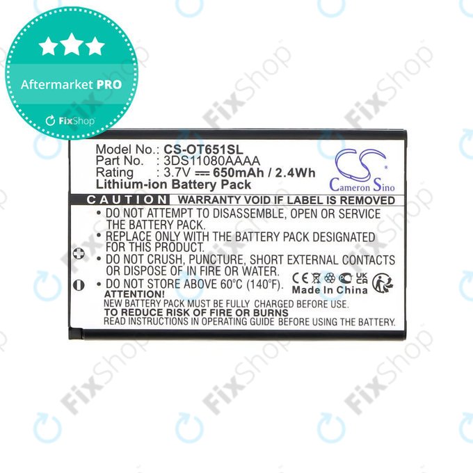 Baterie pro Alcatel Lollipops, 650mAh, Li-Ion, 3.7V, 3DS11080AAAA, HQ