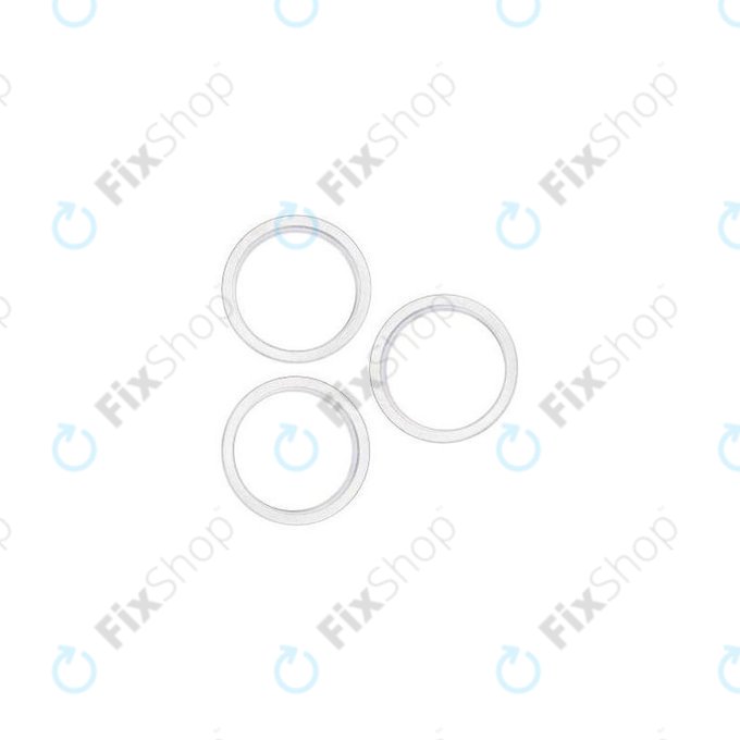 Apple iPhone 14 Pro, 14 Pro Max - Rám Sklíčka Zadní Kamery (Silver) - 3ks