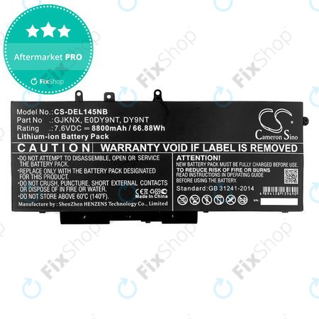 Baterie pro Dell Latitude 14 5490, Latitude 14 5491, 8800mAh, Li-Ion, 7.6V, 00JWGP, HQ