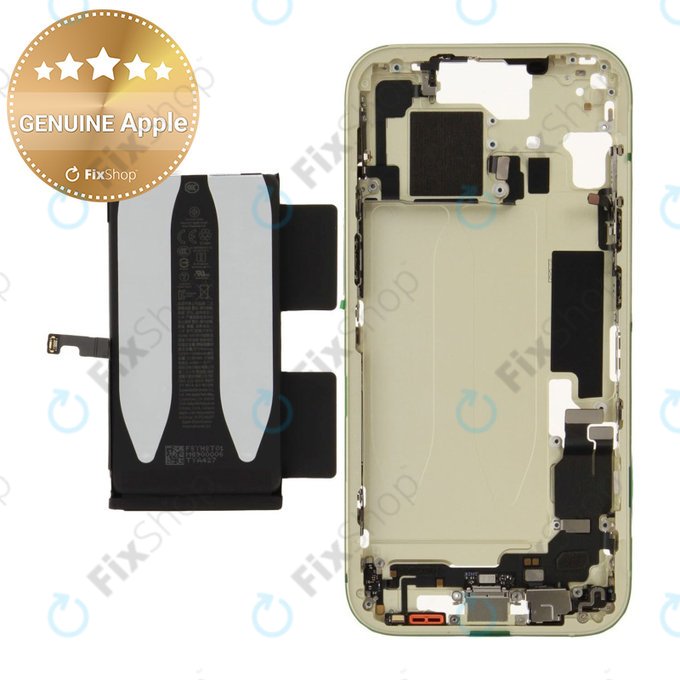 Střední Rám s Baterií pro iPhone 15 | Yellow | ZD076-00671 | Genuine Apple