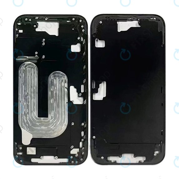 Apple iPhone 16 - Střední rám + Tlačítka zapínání + Hlasitosti (Black)