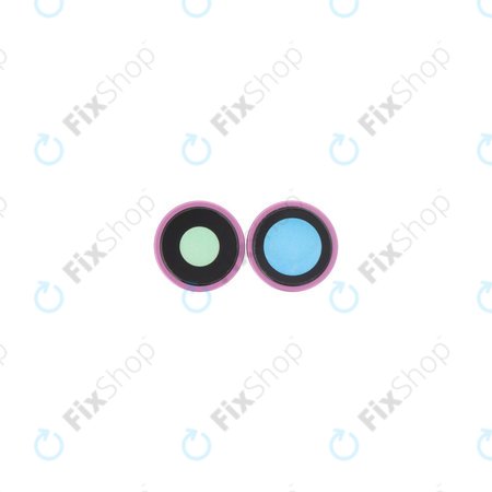 Apple iPhone 16, 16 Plus - Sklíčko Zadní Kamery s Rámem (Pink) - 2ks