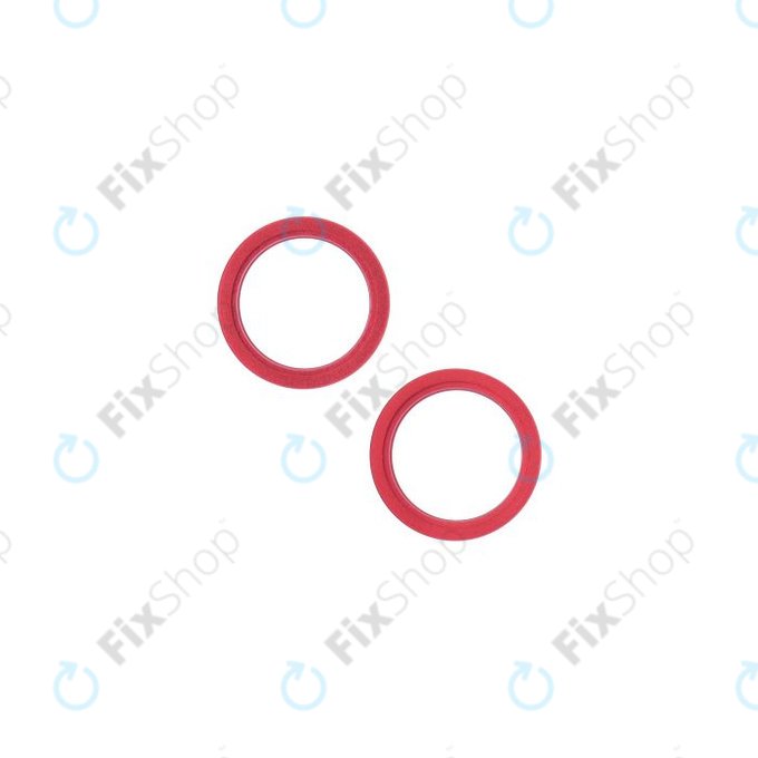 Apple iPhone 13, 13 Mini - Rám Sklíčka Zadní Kamery (Red) - 2ks