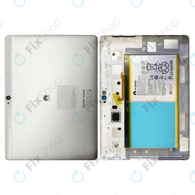 Huawei MediaPad M2 10.0 - Bateriový Kryt (Moonlight Silver) - 02351PGS, 02351FMT, 02350NXP, 02351CWE Genuine Service Pack