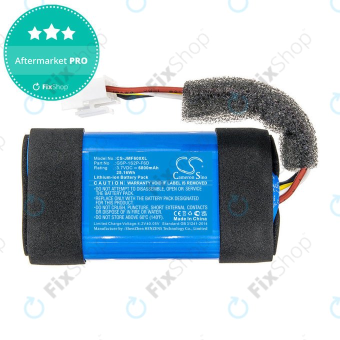 Baterie pro JBL Flip 6, 6800mAh, Li-Ion, 3.7V, GSP-1S2P-F6D, HQ