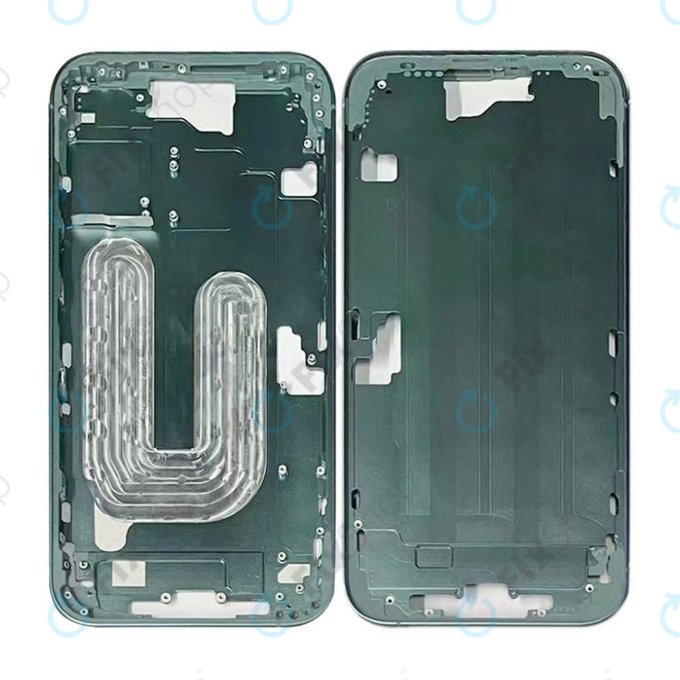 Apple iPhone 16 Plus - Střední rám + Tlačítka zapínání + Hlasitosti (Teal)