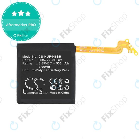 Baterie pro Huawei Watch GT4 46mm, 530mAh, Li-Pol, 3.89V, HB572728EGW, HQ