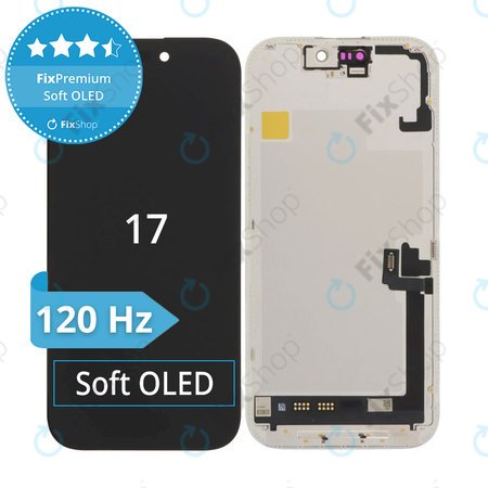 Apple iPhone 17 - LCD Displej + Dotykové Sklo + Rám Soft OLED FixPremium 120Hz