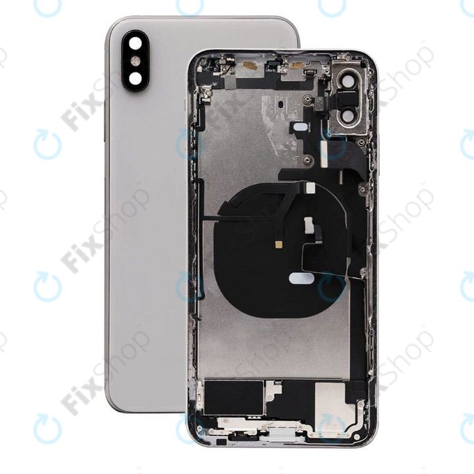 Apple iPhone XS Max - Zadní Housing s Malými Díly (Silver)