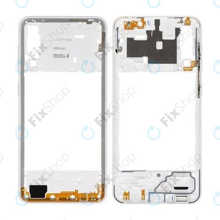 Samsung Galaxy A30s A307F - Střední Rám (Prism Crush White) - GH98-44765D Genuine Service Pack