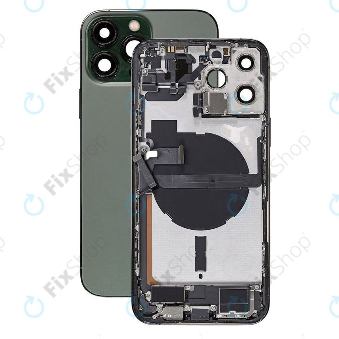 Apple iPhone 13 Pro Max - Zadní Housing s Malými Díly (Alpine Green)