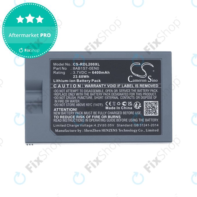 Baterie pro Ring Video Doorbell 2, 3, 4, 6400mAh, Li-Ion, 3.7V, 8AB1S7-0EN0, HQ