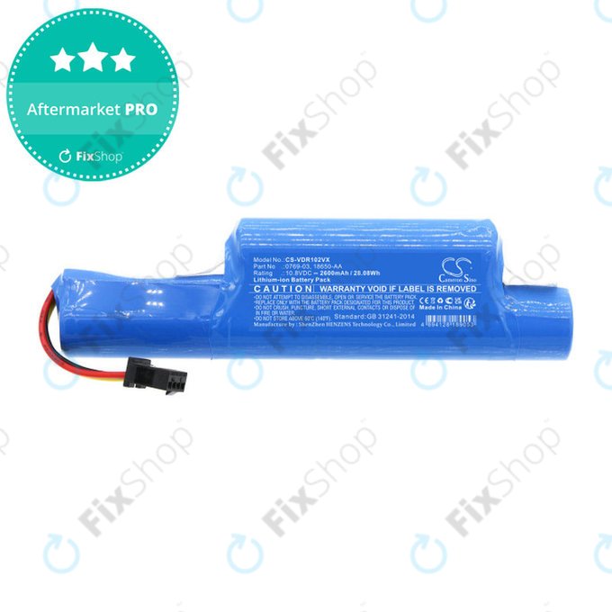 Baterie pro Vileda Vr102, 201, 303, One, 2600mAh, Li-ion, 10.8V, 0769-03, HQ