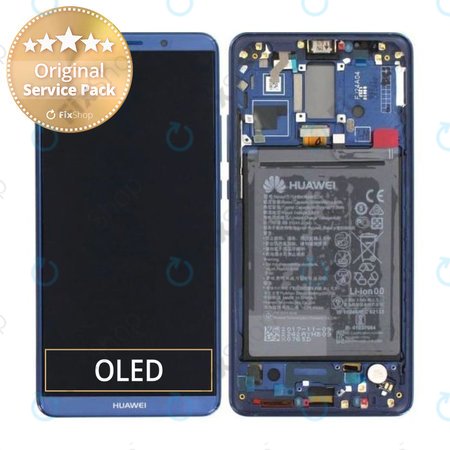 Huawei Mate 10 Pro - LCD Displej + Dotykové Sklo + Rám + Baterie (Midnight Blue) - 02351RVH