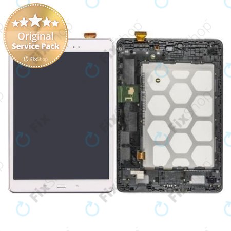 Samsung Galaxy Tab A 9.7 T555 - LCD Displej + Dotykové Sklo + Rám (White) - GH97-17424C Genuine Service Pack