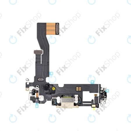 Apple iPhone 12, 12 Pro - Nabíjecí Konektor + Flex Kabel (Gold)