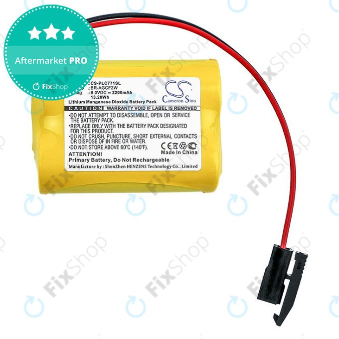 Baterie pro GE A06b-6093-K001, 2200mAh, Li-MnO2, 6V, BR-AGCF2W, HQ
