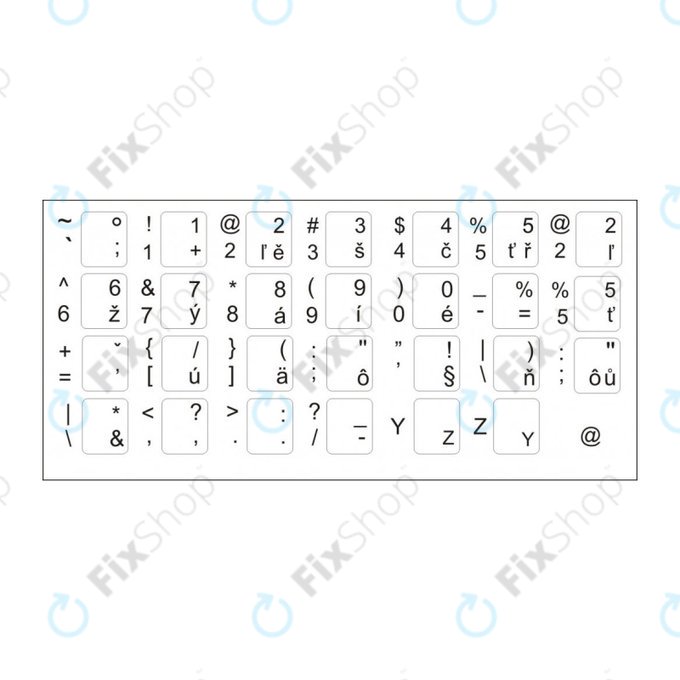 CZ/SK polepy (pro černou KBD) Genuine Service Pack