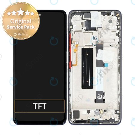 Xiaomi Mi 10T Lite 5G - LCD Displej + Dotykové Sklo + Rám (Atlantic Blue) - 5600030J1700, 5600090J1700 Genuine Service Pack