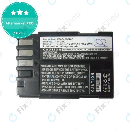 Baterie pro Pentax 645d, K-5, 1250mAh, Li-Ion, 7.4V, D-LI90, HQ