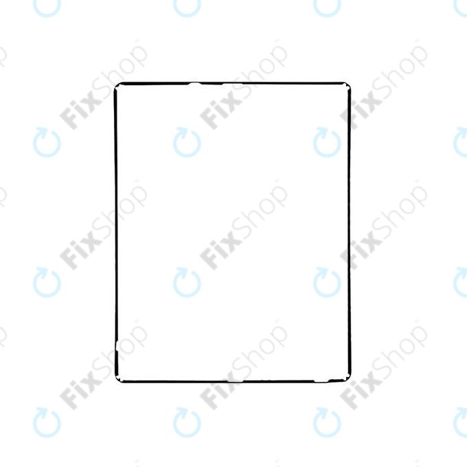 Apple iPad 3, iPad 4 - Plastový Rám pod Dotykovú Plochu (Black)