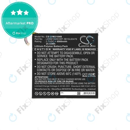 Baterie pro Lenovo Miix 300, Miix 310, 6900mAh, Li-Pol, 3.7V, LENM1029CWP, HQ