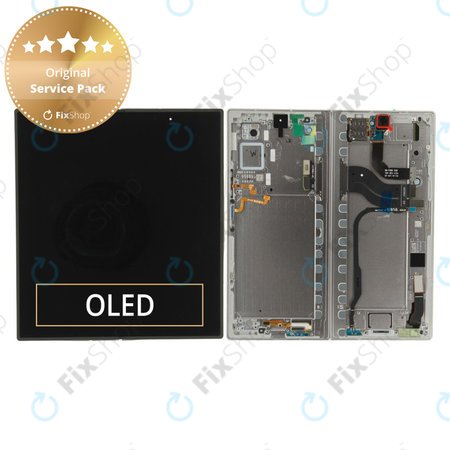 Samsung Galaxy Z Fold 7 F966B - LCD Displej + Dotykové Sklo + Rám (Silver Shadow) - GH82-37548A Genuine Service Pack