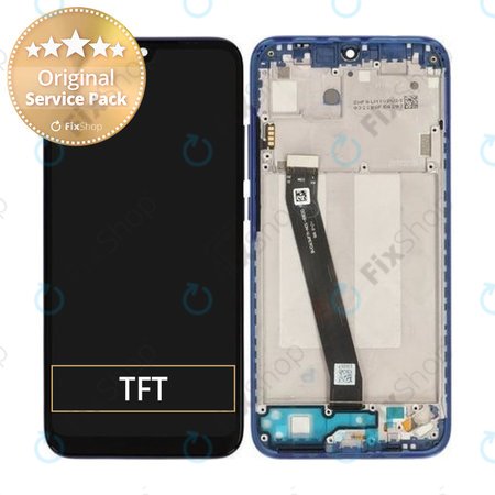 Xiaomi Redmi 7 - LCD Displej + Dotykové Sklo + Rám (Comet Blue) - 561010028033, 5600050F6L00, 561010017033 Genuine Service Pack