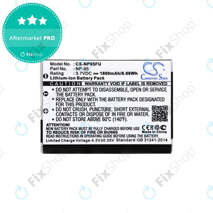 Baterie pro Fujifilm FinePix F30, Ricoh GXR, 1800mAh, Li-Ion, 3.7V, DB-90, HQ