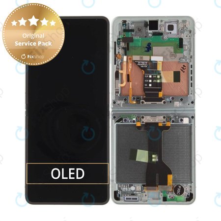 Samsung Galaxy Z Flip 7 F766B - LCD Displej + Dotykové Sklo + Rám (Mint) - GH82-37581E Genuine Service Pack