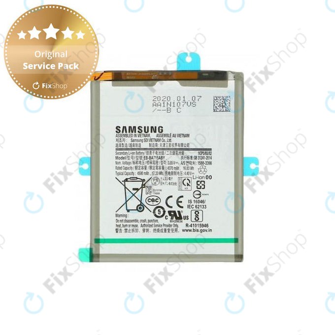 Samsung Galaxy A71 A715F - Baterie EB-BA715ABY 4500mAh - GH82-22153A Genuine Service Pack