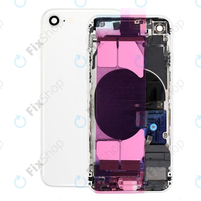 Apple iPhone SE (2nd Gen 2020) - Zadní Housing s Malými Díly (White)