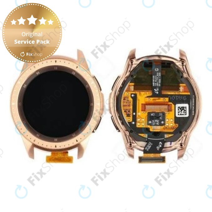 Samsung Galaxy Watch 42mm R810 - LCD Displej + Dotykové Sklo + Rám (Rose Gold) - GH97-22290B Genuine Service Pack