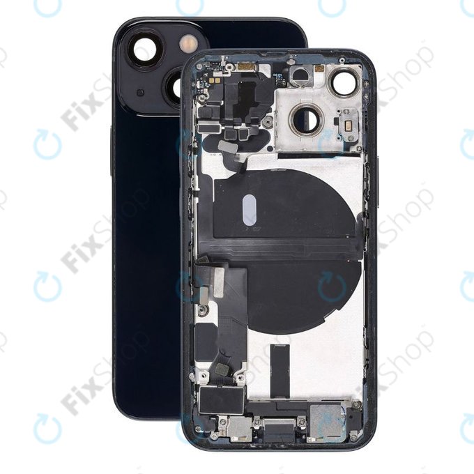 Apple iPhone 13 Mini - Zadní Housing s Malými Díly (Midnight)