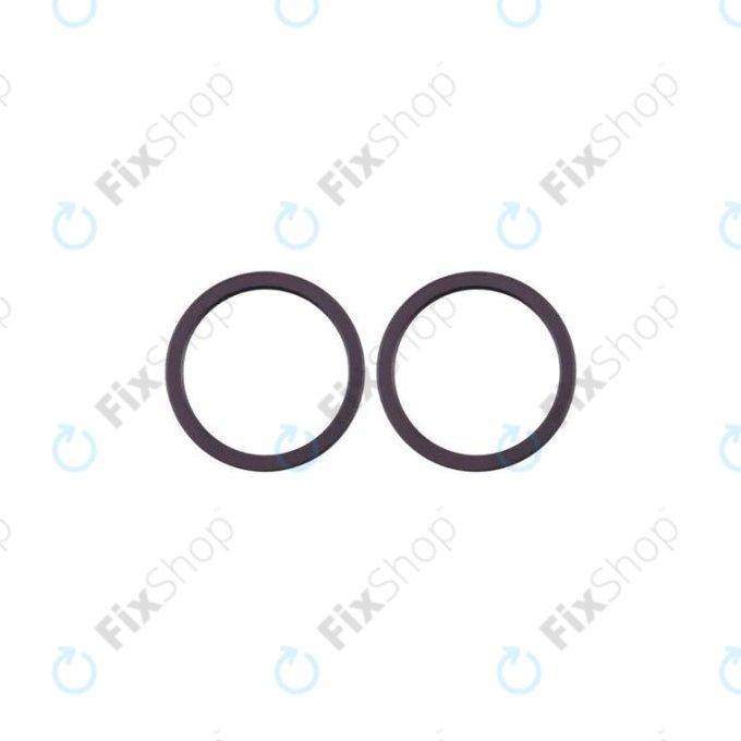 Apple iPhone 11, 12, 12 Mini - Rám Sklíčka Zadní Kamery (Black) - 2ks