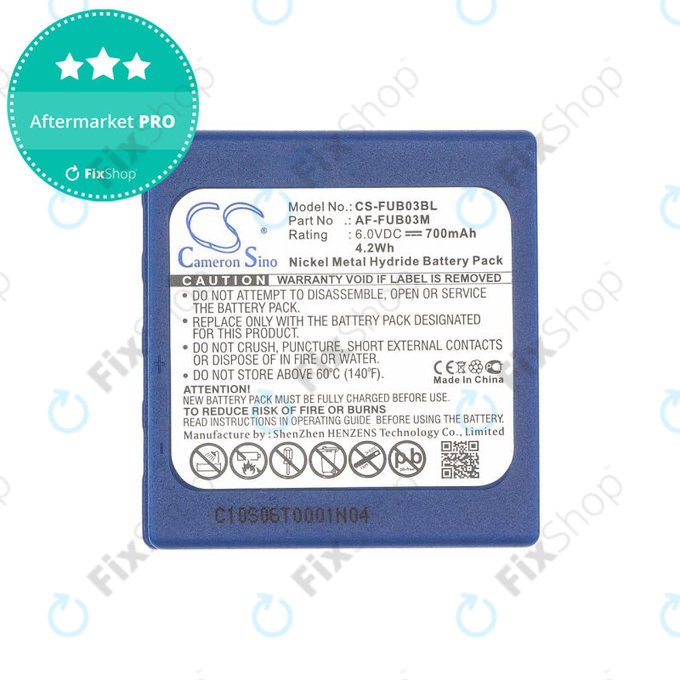 Baterie pro HBC Fub3a, 700mAh, Ni-MH, 6V, AF-FUB03M, HQ