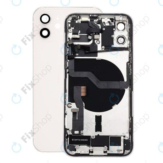 Apple iPhone 12 - Zadní Housing s Malými Díly (White)