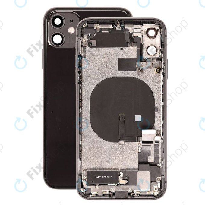 Apple iPhone 11 - Zadní Housing s Malými Díly (Black)